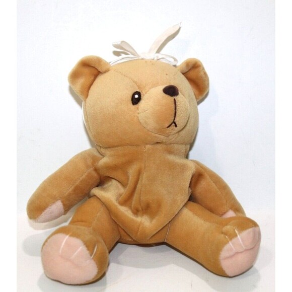 Cherished Teddies Bear Tan Pink Paw Bow Priscilla Hillman Enesco 1998 Vintage 7" - Picture 1 of 7